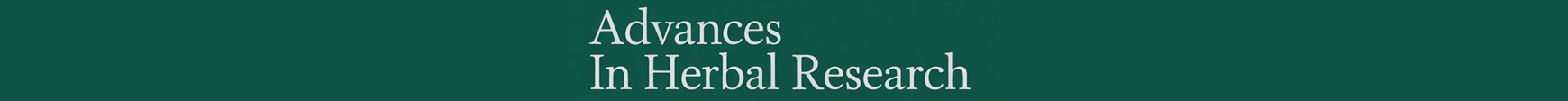 Advances in Herbal Research